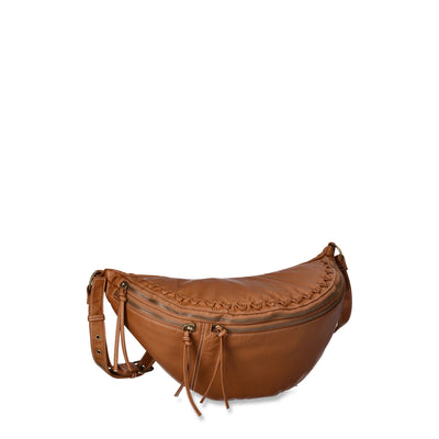 No Boundaries Carey Women's Crossbody Sling Bag Cognac Brown