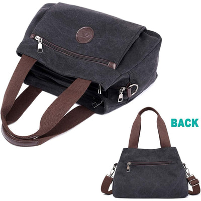 Hobo Handbags Canvas Crossbody Bag for Women, Multi Compartment Tote Purse Bags