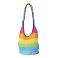 No Boundaries Women's Crochet Festival Hobo Bag, Ombre Smiley
