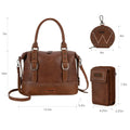 Wrangler 3Pcs Doctor Bag Sets for Women Top-Handle Satchel Bag with Cell Phone Handbags & Coin Purse