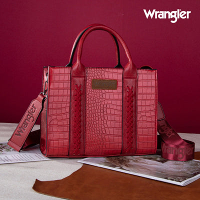 Wrangler Medium Tote Bag for Women Designer Satchel Handbags Top-handle Purses with Strap