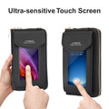 Small Crossbody Cell Phone Bag, TSV Leather Shoulder Phone Purse Pouch with Touch Screen and Card Slots for Women, Black