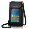 Small Crossbody Cell Phone Bag, TSV Leather Shoulder Phone Purse Pouch with Touch Screen and Card Slots for Women, Black