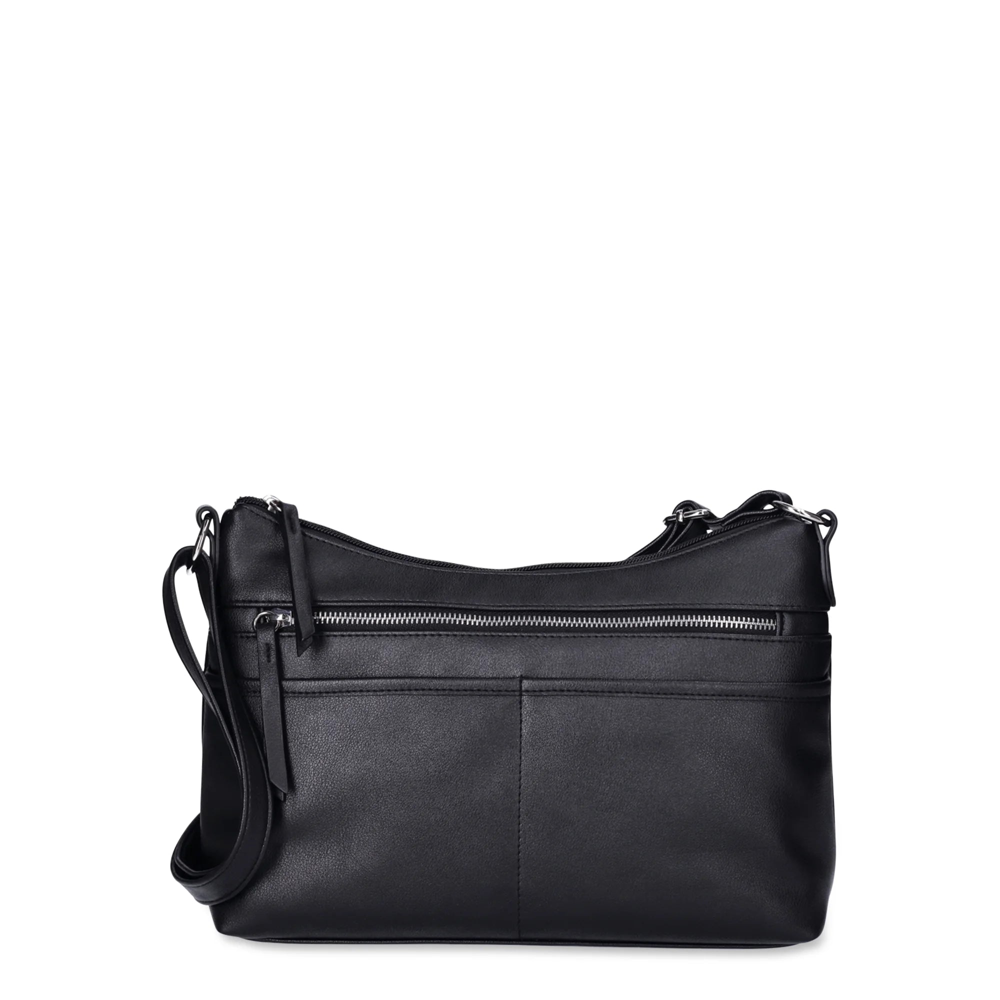 Time and Tru Women s Hallie Crossbody Handbag Black Free 90 day retur My Store