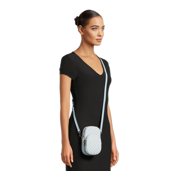 No Boundaries Women s Rounded Phone Crossbody Bag Freshwater Blue Che My Store