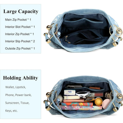 Y2K Purses and Handbags for Women Large Hobo Shoulder Bags Fashion Designer Totes Crossbody Bag