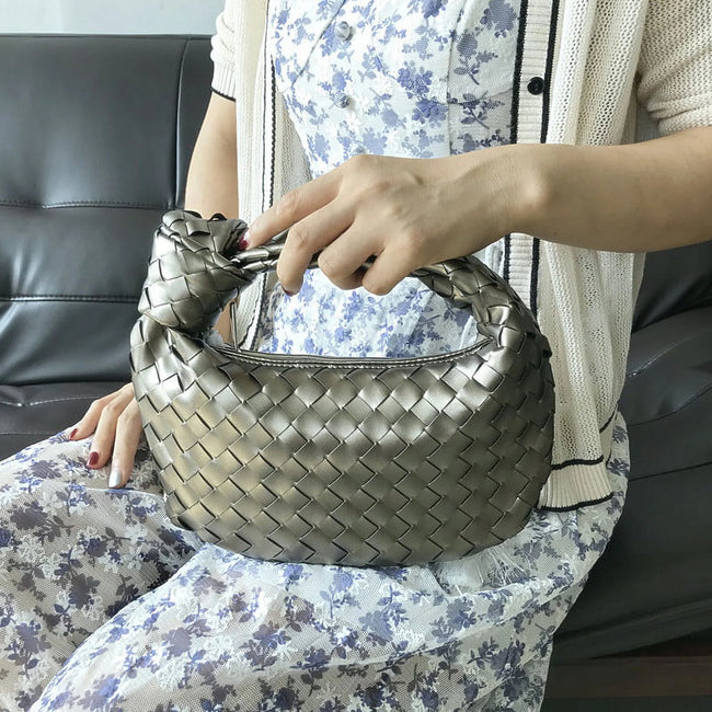 Gomayee Knoted Woven Handbag for Women Fashion Designer Ladies Hobo Ba My Store