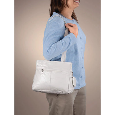 White Leather Handbag