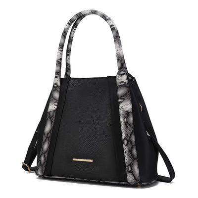 Kenna Snake embossed Vegan Leather Womens Tote Bag by Mia K